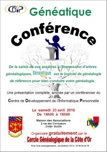 conference geneatique 23 avril 2016
